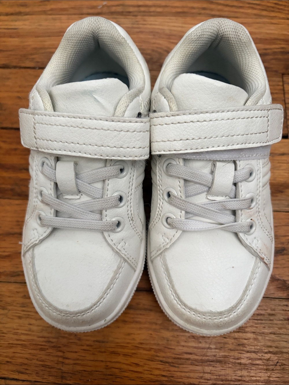 Dream Pairs White Kids Sneakers with Hook-and-Loop Strap